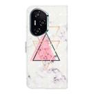 For Honor 400 Global 156.5mm Oil Embossed 3D Drawing Leather Phone Case(Triangular Marble) - 3
