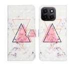 For Honor X6c 4G Oil Embossed 3D Drawing Leather Phone Case(Triangular Marble) - 1