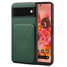 For Google Pixel 6 Denior Calf Texture Holder Electroplating Phone Case(Green) - 1