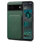 For Google Pixel 6a Denior Calf Texture Holder Electroplating Phone Case(Green) - 1