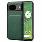 For Google Pixel 7 Denior Calf Texture Holder Electroplating Phone Case(Green) - 1