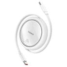 Baseus Free2Draw Mini Retractable Charging Cable 1m Type-C to Type-C 100W(White) - 1