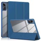 For Xiaomi Redmi Pad SE Acrylic 3-Fold Solid Color Smart Leather Tablet Case(Dark Blue) - 1