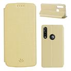 For Motorola Moto G Power ViLi Magnetic Suction Shockproof TPU + PU Horizontal Flip Protective Case with Card Slot & Holder(Gold) - 1