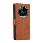 For Realme 13 Pro / 13 Pro+ Global PU Genuine Leather Texture Embossed Line Phone Case(Brown) - 3