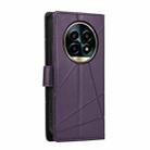 For Realme 13 Pro / 13 Pro+ Global PU Genuine Leather Texture Embossed Line Phone Case(Purple) - 3