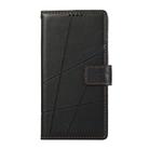 For Realme 13+ PU Genuine Leather Texture Embossed Line Phone Case(Black) - 2
