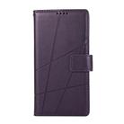 For Realme 14 Pro PU Genuine Leather Texture Embossed Line Phone Case(Purple) - 2