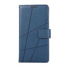 For Realme 14 Pro+ PU Genuine Leather Texture Embossed Line Phone Case(Blue) - 2