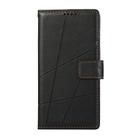 For Realme 14 Pro+ PU Genuine Leather Texture Embossed Line Phone Case(Black) - 2