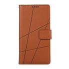 For Realme 14 Pro+ PU Genuine Leather Texture Embossed Line Phone Case(Brown) - 2