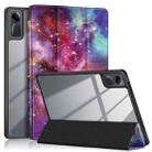For Xiaomi Redmi Pad SE Acrylic 3-Fold Painted Smart Leather Tablet Case(Milky Way) - 1