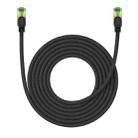 Baseus PCWL-A107 High Speed CAT8 40Gigabit Ethernet Braided Cable, Length:5m(Black) - 1
