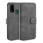 For Huawei P Smart 2020 DG.MING Retro Oil Side Horizontal Flip Case(Grey) - 1