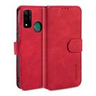 For Huawei P Smart 2020 DG.MING Retro Oil Side Horizontal Flip Case(Red) - 1