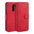 For Xiaomi Redmi 9 DG.MING Retro Oil Side Horizontal Flip Case(Red) - 1