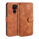 For Xiaomi Redmi 10X 4G / Redmi Note 9 DG.MING Retro Oil Side Horizontal Flip Case(Brown) - 1