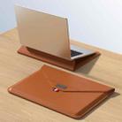 For 15.4/15.6/16.1 inch Envelope Holder Laptop Sleeve Bag(Brown) - 2