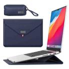 For 13/14 inch Envelope Holder Laptop Sleeve Bag with Accessories Bag(Dark Blue) - 1