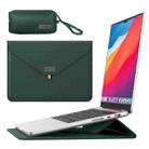 For 13/14 inch Envelope Holder Laptop Sleeve Bag with Accessories Bag(Dark Green) - 1