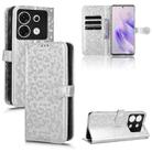 For Infinix Zero 30 5G Honeycomb Dot Texture Leather Phone Case(Silver) - 1