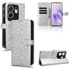 For Infinix Zero 30 4G Honeycomb Dot Texture Leather Phone Case(Silver) - 1