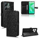 For Infinix Smart 8 Honeycomb Dot Texture Leather Phone Case(Black) - 1