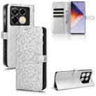 For Infinix Note 40 Pro 4G X6850 Honeycomb Dot Texture Leather Phone Case(Silver) - 1