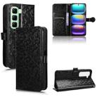 For Infinix Hot 50 4G Honeycomb Dot Texture Leather Phone Case(Black) - 1