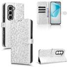 For Infinix Hot 50 Pro+ 4G Honeycomb Dot Texture Leather Phone Case(Silver) - 1