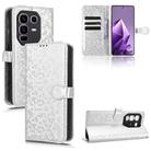 For Infinix Note 50 Pro+ Honeycomb Dot Texture Leather Phone Case(Silver) - 1