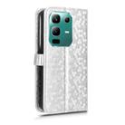 For Infinix Note 50x Honeycomb Dot Texture Leather Phone Case(Silver) - 3