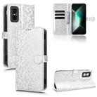 For Infinix GT 30 Pro Honeycomb Dot Texture Leather Phone Case(Silver) - 1