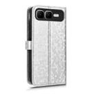 For Infinix Smart 10 Plus 4G Honeycomb Dot Texture Leather Phone Case(Silver) - 3