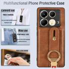 For Infinix Note 40 4G X6853 Wristband Leather Back Phone Case(Brown) - 2