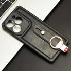 For Infinix Hot 40 / 40 Pro Wristband Leather Back Phone Case(Black) - 2
