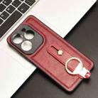 For Infinix Hot 40 / 40 Pro Wristband Leather Back Phone Case(Red) - 2