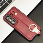 For Infinix Hot 50 4G Wristband Leather Back Phone Case(Red) - 2