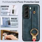 For Infinix Hot 50 4G Wristband Leather Back Phone Case(Blue) - 3