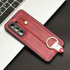 For Infinix Hot 50 Pro 4G X6881 Wristband Leather Back Phone Case(Red) - 2