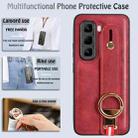 For Infinix Hot 50 Pro 4G X6881 Wristband Leather Back Phone Case(Red) - 3