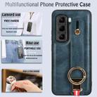 For Infinix Hot 50 Pro 4G X6881 Wristband Leather Back Phone Case(Blue) - 3