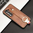 For Infinix Hot 50 Pro 4G X6881 Wristband Leather Back Phone Case(Brown) - 2