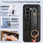 For Infinix Hot 50 Pro+ 4G X6880 Wristband Leather Back Phone Case(Black) - 3