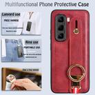 For Infinix Hot 50 Pro+ 4G X6880 Wristband Leather Back Phone Case(Red) - 3