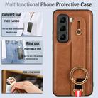 For Infinix Hot 50 Pro+ 4G X6880 Wristband Leather Back Phone Case(Brown) - 3
