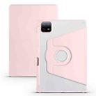 For Xiaomi Pad 6 Pro / Pad 6 Acrylic 360 Degree Rotation Holder Tablet Leather Case(Sand Pink) - 1