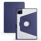 For Xiaomi Pad 6 Pro / Pad 6 Acrylic 360 Degree Rotation Holder Tablet Leather Case(Dark Blue) - 1