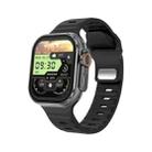 iW9 Ultra 2.04 inch Screen Smart Call Watch, BT Call / Heart Rate / Blood Pressure / Blood Oxygen(Tarnish Black) - 1