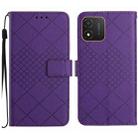 For Honor X5 4G Rhombic Grid Texture Leather Phone Case(Purple) - 1